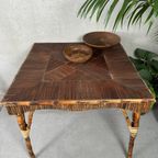 Vintage Bamboe Tafel – Inlegwerk thumbnail 3