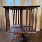 Hele Mooie Art Deco Boekenmolen Boekenkast Drankkast Eiken thumbnail 6