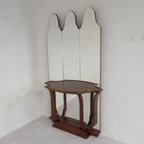 Art Deco Spiegel, Kleedspiegel Voor In De Hal, Jaren 30 thumbnail 24