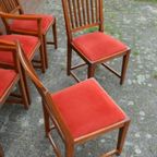 Schuitema Jugendstil Stoelen 6 Stuks Eiken Stoelen thumbnail 2