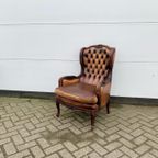 Bruin Leren Vintage Fauteuil thumbnail 2