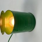 Vintage Groene Tin Can Lamp, Ad Van Berlo, Vrieland Design, 1980's thumbnail 3