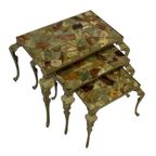 Vintage Set Nesttafels Onyx Marmer Jaren 60 Bijzettafeltjes thumbnail 19