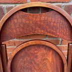Thonet Cosmos B751 Klapstoel. Zeldzaam Krokodillenreliëf. thumbnail 9