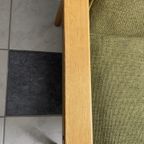Set Of Arm Chairs In Green Fabric And Wood 1960s thumbnail 14