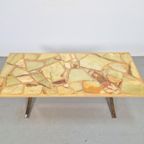Vintage Salontafel Marmer Onyx Hars Mid Chroom Century ´60 thumbnail 6