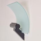 Postmodern Metaal Glas Wandlamp Modern Hillebrand Design ‘80 thumbnail 7