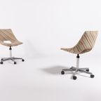 Pair Italian Desk Chairs / Bureaustoel / Kantoorstoel, From Augusto Bozzi For Saporiti, 1970’S thumbnail 4