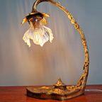 Art Nouveau-lamp In Verguld Brons, Eind 19e Eeuw. thumbnail 12