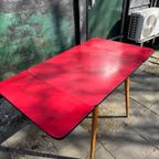 Eettafel Met Rood Formica Blad thumbnail 2