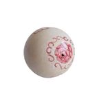 Een Ronde Bal Gips Ø 10 Cm Met Bloemmotief thumbnail 2