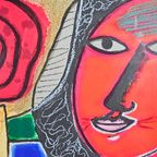 Corneille - Litho - Femme Et Oiseau Rouge - Ingelijst - 1998 thumbnail 6