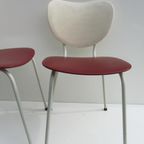 Vintage Stoelen Met Rode Skai Jaren 60, Set Van 2 thumbnail 4