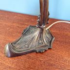 Art Deco Bureaulamp In Brons En Gesatineerd Glas, 1920-30 thumbnail 12