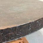 Vintage Brutalist Salontafel, Rond thumbnail 5