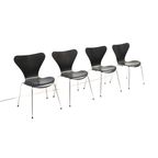 Set Van 4 Vlinderstoelen Van Arne Jacobsen Voor Fritz Hansen thumbnail 3