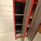 Brandweer Rode Lockerkast Vintage Kledingkast Wandkast thumbnail 3