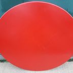 Rode Ronde Xl Eettafel 130 Cm Vintage Space Age Design Tafel thumbnail 18