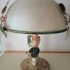 Paddenstoel Lamp Origineel Designer Herda Lamp Glas Herfst Mushroom Model Met Klimop thumbnail 23