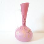 Vintage Glazen Vaasje Roze Vaas Italiaans Of Frans thumbnail 2