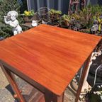 Teakhouten Vitrinekast Afm. 52x52cm En 120cm Hoog. thumbnail 5
