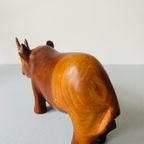 Teak Houten Neushoorn En Antilope. Teak Dieren. Teak Houten Dieren. thumbnail 4