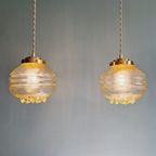 Space Age Gele Transparante Glazen Suspensie (13 Beschikbaar) thumbnail 9