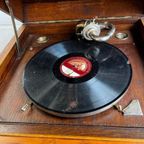 Vintage Grammofoon Meubel Met Grammofoon Speler thumbnail 3