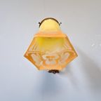 Art Nouveau Bronzen Wandlamp, Jaren 1900 thumbnail 4
