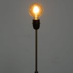 Prachtige Handgesneden Antieke Houten Staande Lamp Met Leeuwenkop thumbnail 3