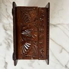 Antiek Houtenkistje, Friese Kerfsnede Houtsnijwerk 1900 thumbnail 9