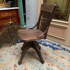 Antieke Fauteuil Met Draaimechanisme. thumbnail 4