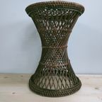 Rotan Diabolo Bijzet Plantentafel Vintage Jaren 60-70 thumbnail 2