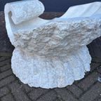 Vintage Parel Salontafel Van Fossielsteen thumbnail 10