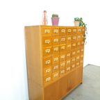 Oude Houten Ladekast Met Uitschuifbare Planken Vintage thumbnail 12