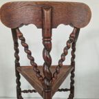 2 Antieke Houten Stoelen Arts And Crafts Periode. thumbnail 11