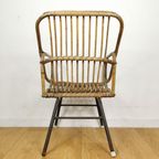 Vintage, Boho Mid Century Rieten Rotan Kinder Stoel. thumbnail 7