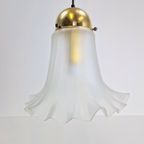 Vintage Peill & Putzler Hanglamp Glas Messing Regency '60 thumbnail 6