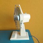 Vintage Ventilator, Tafelventilator, Pastel Blauwe Waaier thumbnail 9