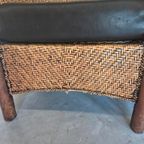 4 Art Deco Colonial Stijl Fauteuils Rotan thumbnail 14