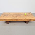Brutalistische Rechthoekige Eiken Salontafel Frankrijk 1960 thumbnail 11