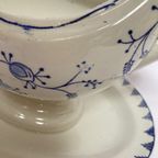 Prachtige Belgische Blauw WIT Aardewerk Boch Sauskom - Reliving thumbnail 5