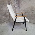 Vintage Fauteuil Met Zachte Teddy Stof thumbnail 4