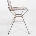 Pair Of Vintage Italian Design Architectural Steel Wire Chairs From 1970’s thumbnail 6