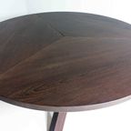 Grote Ronde Vintage Mid-Century Wengé Eettafel Van Gerard Geytenbeek, 1960 thumbnail 9