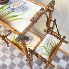 Jaren 60 Etagere Plantentafel Bamboe En Keramiek thumbnail 3