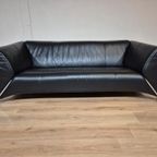 Rolf Benz 322 Zwart Leder 2,5 Zits Bank Design Anita Schmidt thumbnail 5