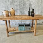 Oude Werkbank Werktafel Sidetable Badkamermeubel 55X170 Cm thumbnail 3