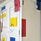 Mondrian Kast/ Modern Look Kast/ Statement Massief Hout Wandkast thumbnail 4