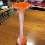 Vaas ‘bloem’ Oranje-wit thumbnail 2